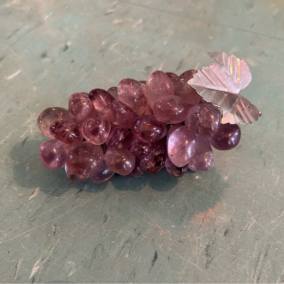 Other - Real amethyst stone grapes vintage decor